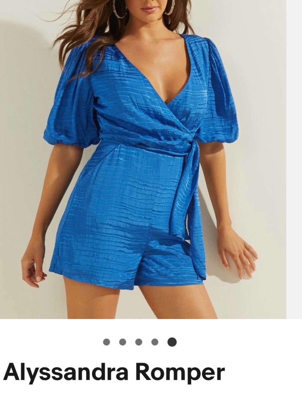 Alyssandra Romper - Blue Wrap Romper